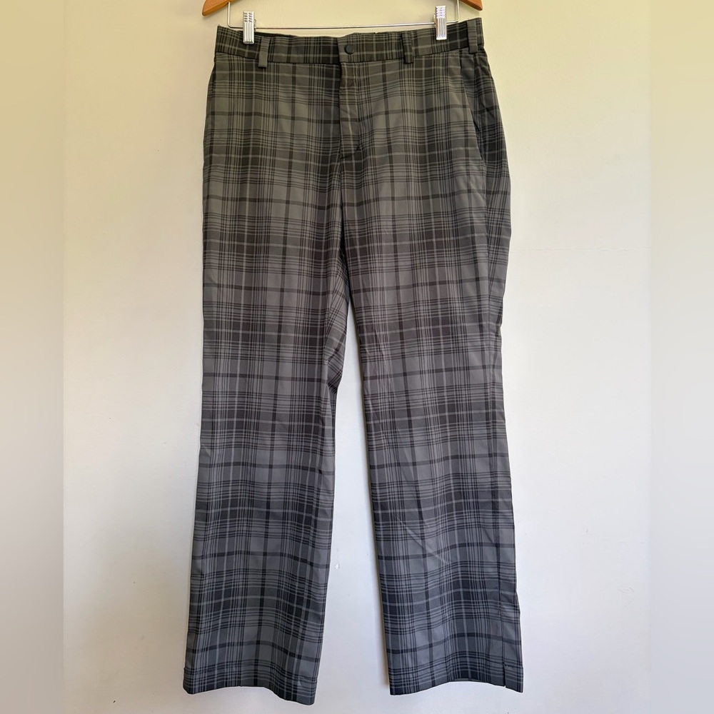 Nike Dri Fit Men's Gray Plaid Golf Pants